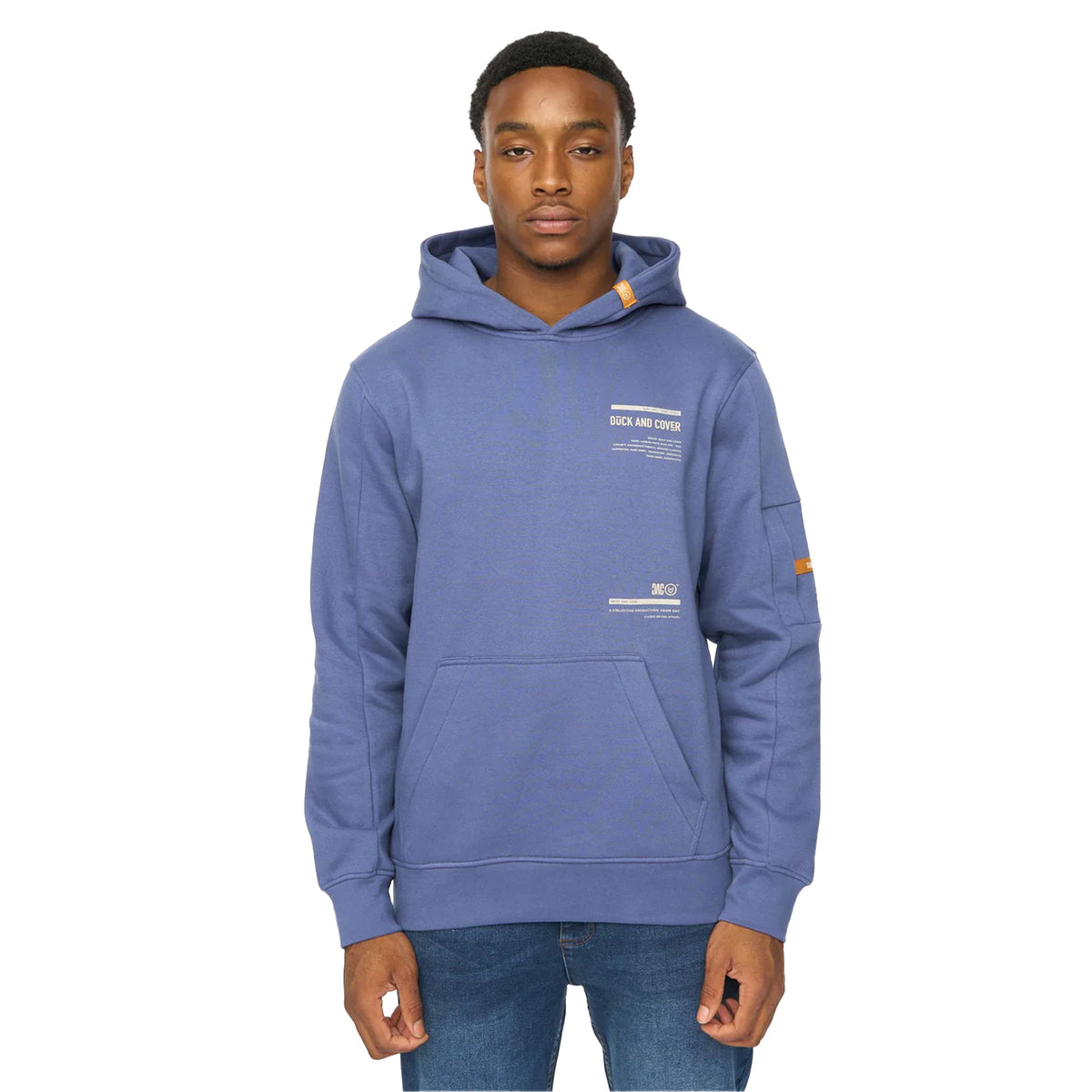 Denim Blue - Front - Duck and Cover Mens Ambridge Hoodie