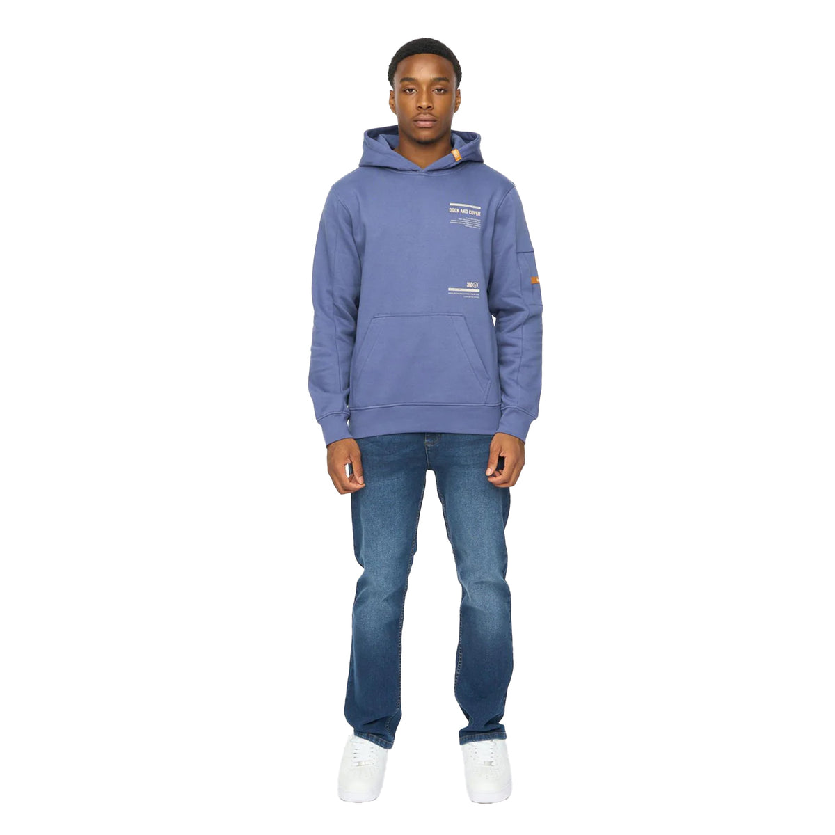 Denim Blue - Lifestyle - Duck and Cover Mens Ambridge Hoodie
