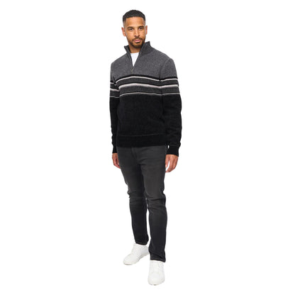 Black - Lifestyle - Bewley & Ritch Mens Feldstan Quarter Zip Jumper