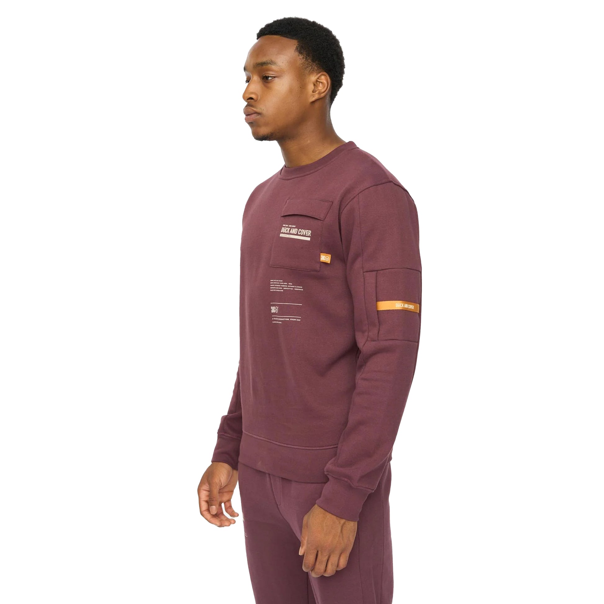 Raisin - Side - Duck and Cover Mens Applewood Sweatshirt