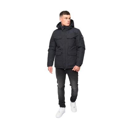 Black - Side - Crosshatch Mens Plentons Jacket