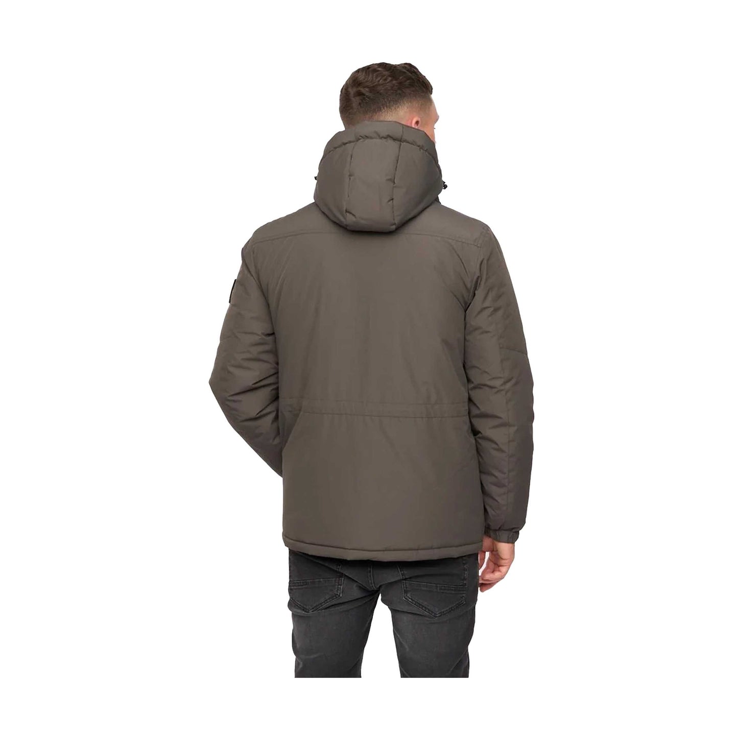 Olive - Back - Crosshatch Mens Plentons Jacket