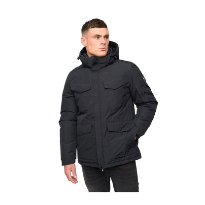 Black - Front - Crosshatch Mens Plentons Jacket