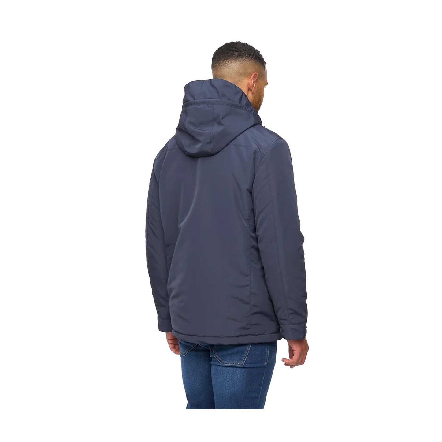 Navy - Back - Bewley & Ritch Mens Winward Double Collar Jacket