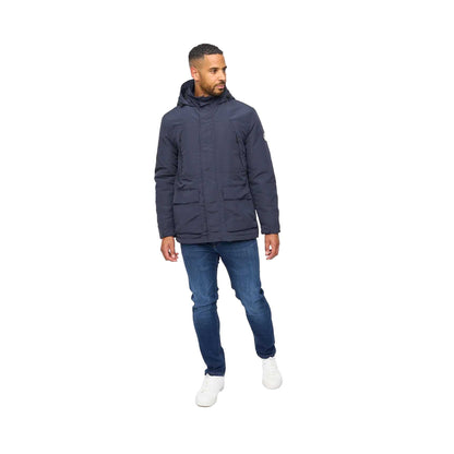Navy - Side - Bewley & Ritch Mens Winward Double Collar Jacket
