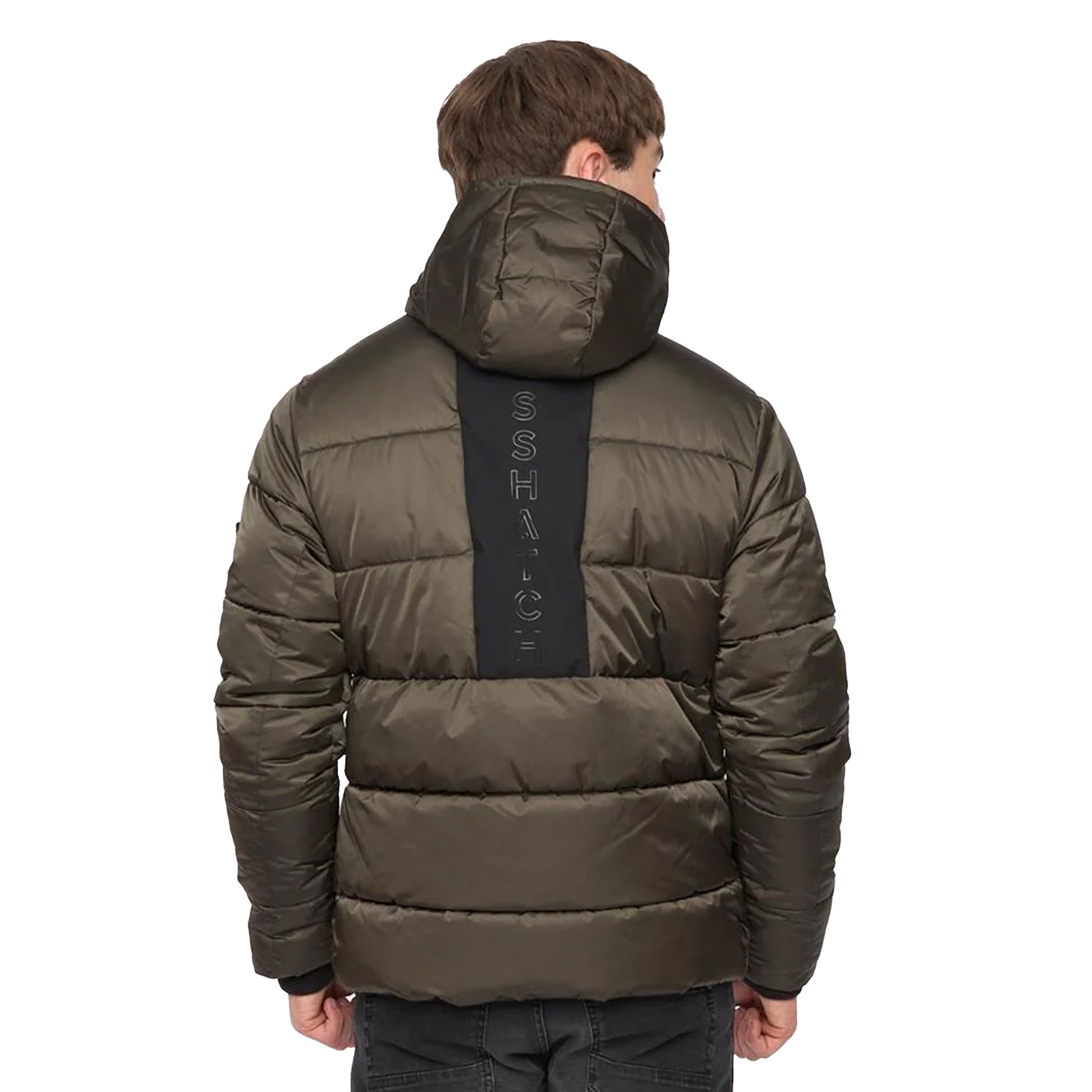 Olive - Back - Crosshatch Mens Chimmax Jacket