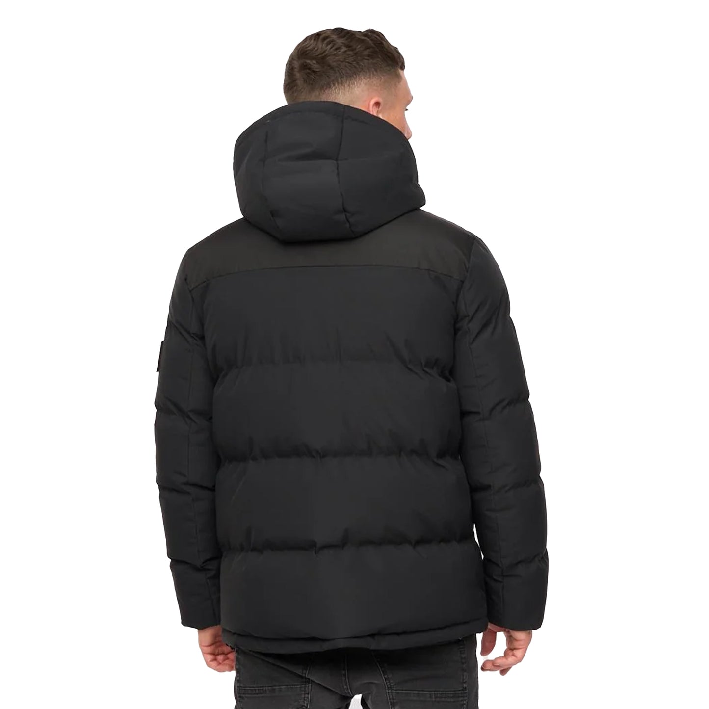Black - Back - Crosshatch Mens Menray Jacket