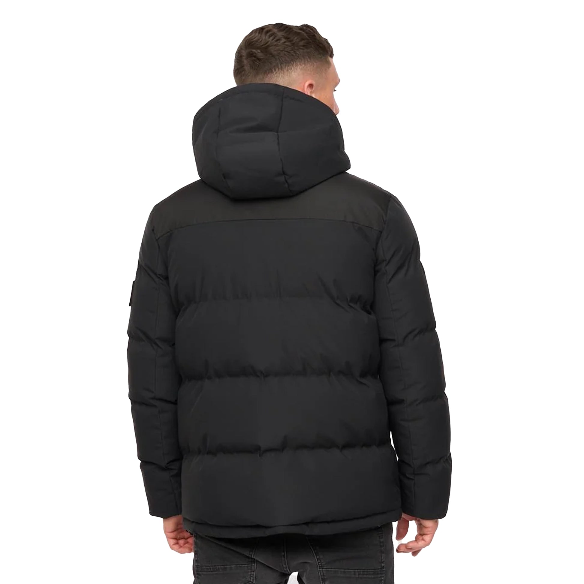 Black - Back - Crosshatch Mens Menray Jacket
