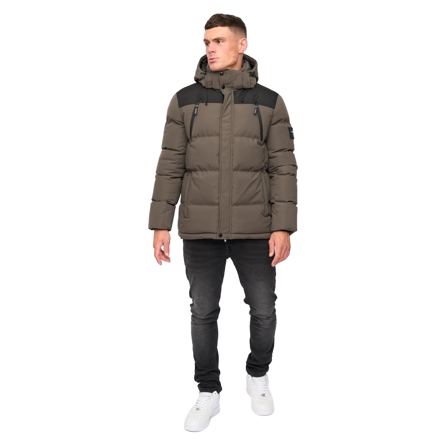 Olive - Lifestyle - Crosshatch Mens Menray Jacket