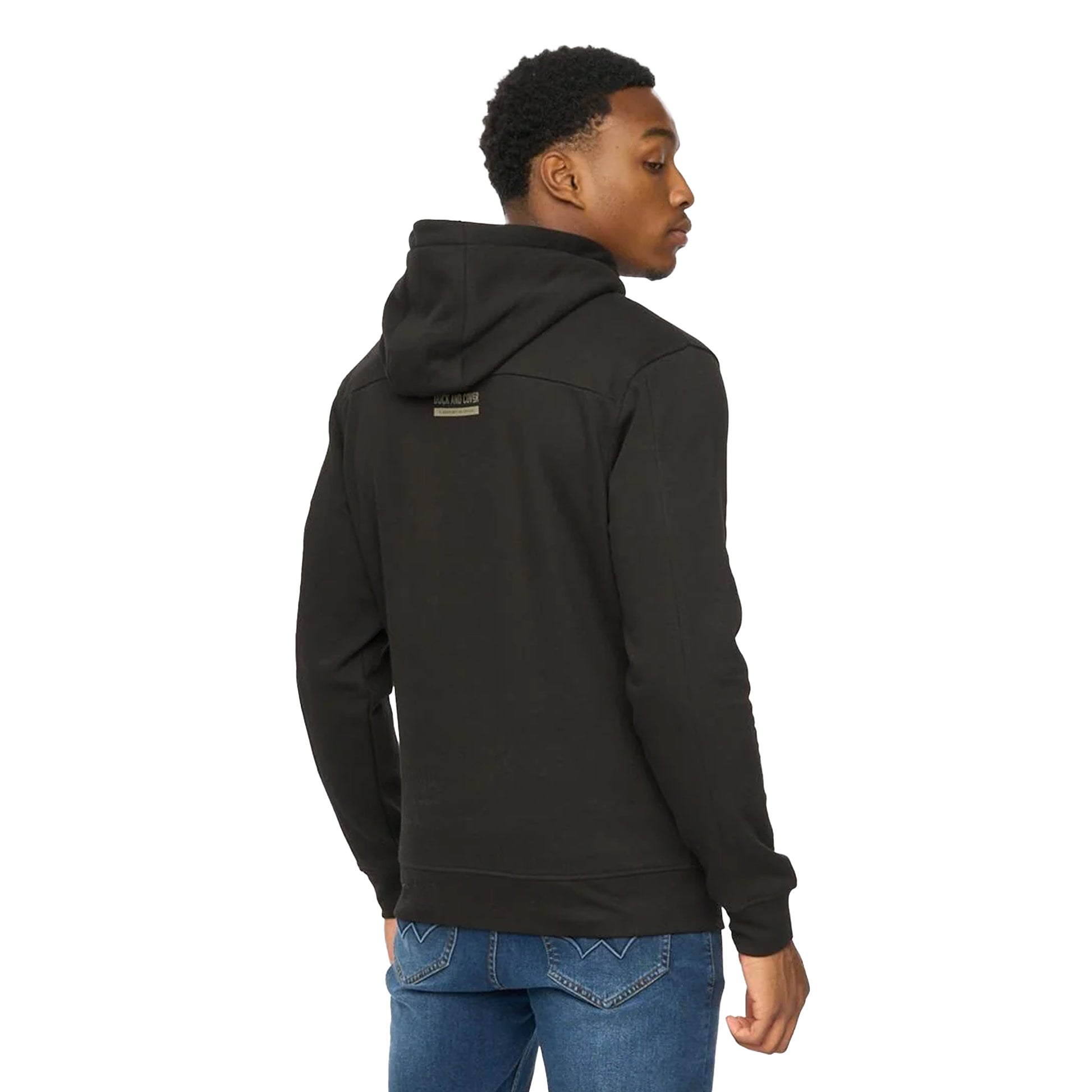 Black - Back - Duck and Cover Mens Ashland Hoodie
