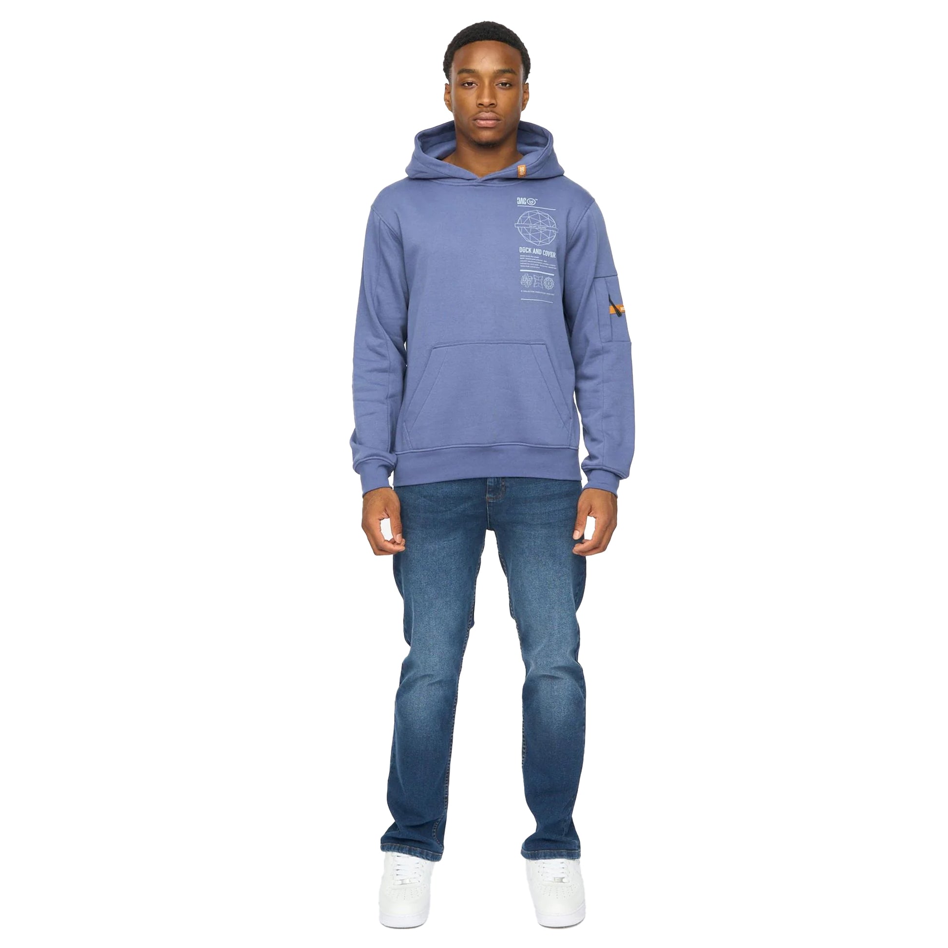 Denim Blue - Lifestyle - Duck and Cover Mens Ashland Hoodie