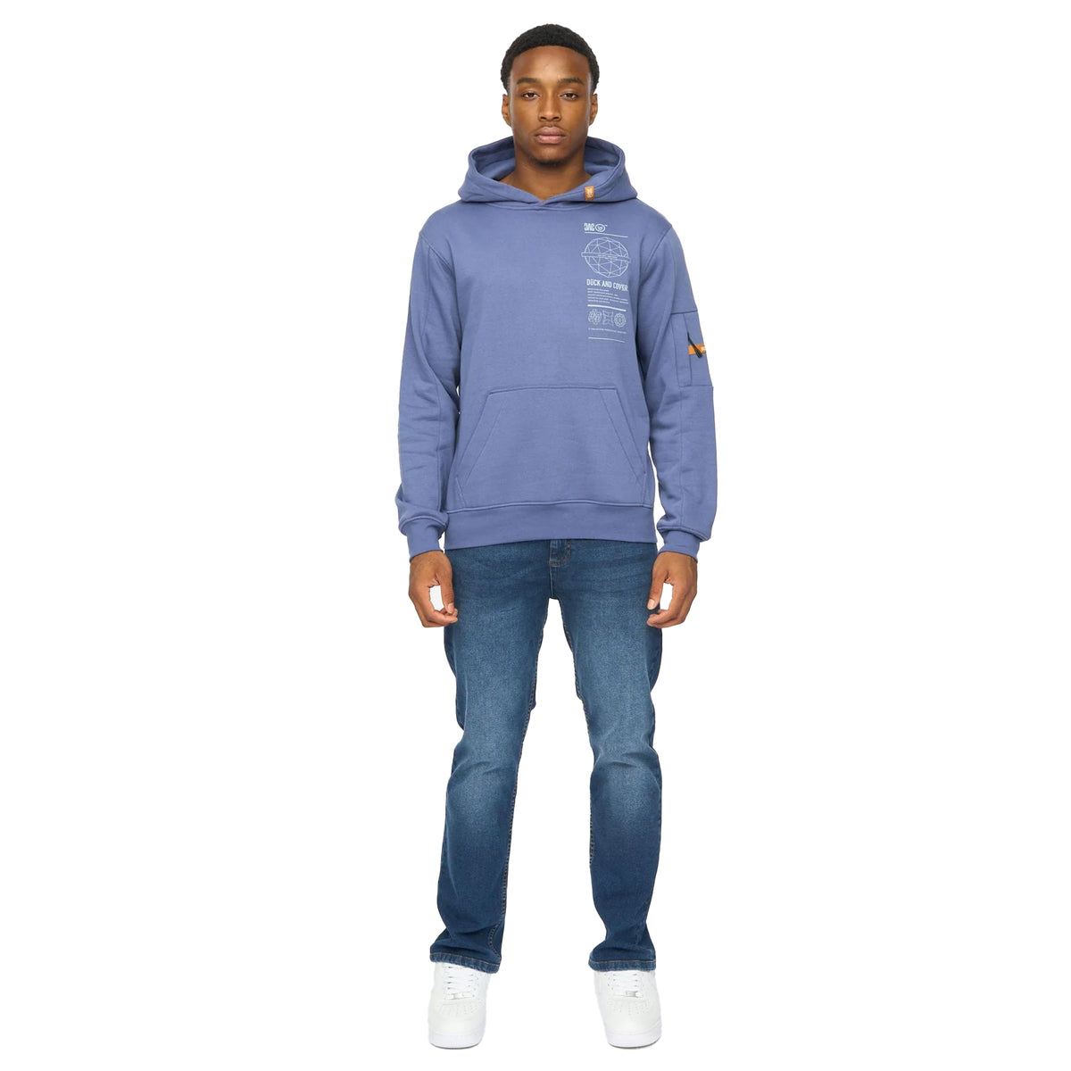 Denim Blue - Lifestyle - Duck and Cover Mens Ashland Hoodie