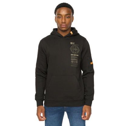 Black - Front - Duck and Cover Mens Ashland Hoodie