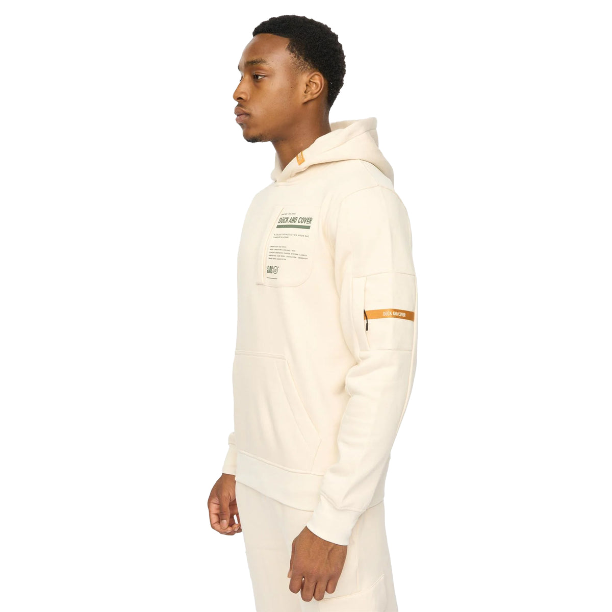 Off White - Side - Duck and Cover Mens Adamsberg Hoodie