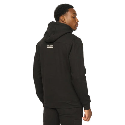 Black - Back - Duck and Cover Mens Adamsberg Hoodie