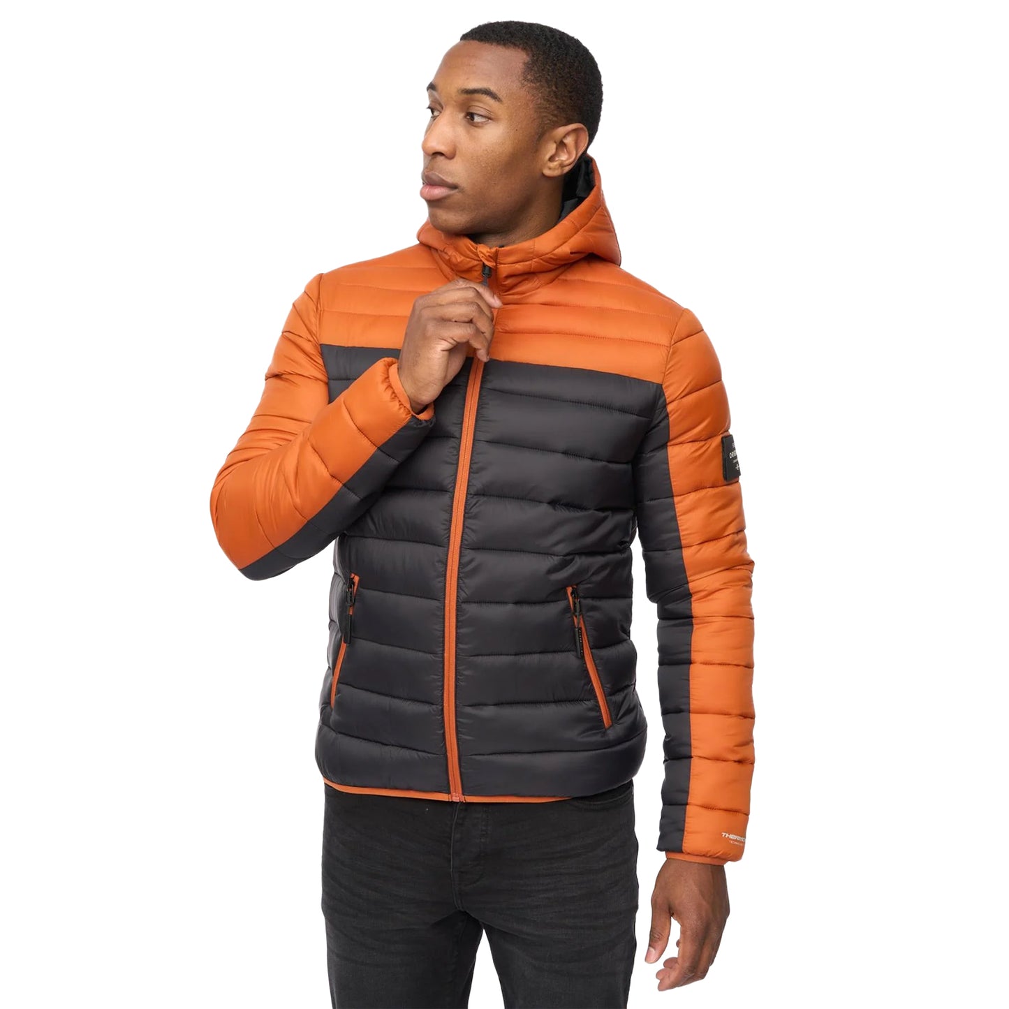 Burnt Orange - Back - Crosshatch Mens Velopment Jacket