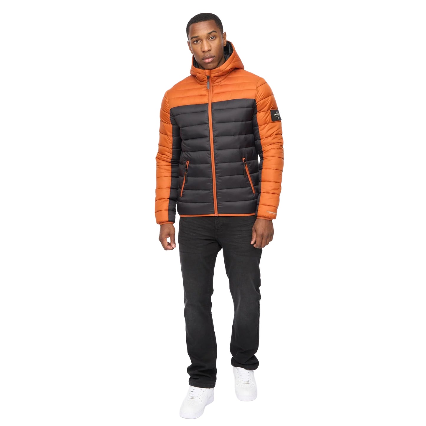Burnt Orange - Side - Crosshatch Mens Velopment Jacket