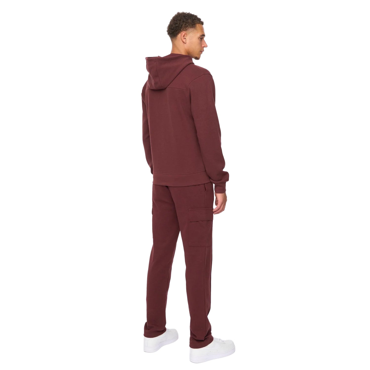 Wine - Back - Duck and Cover Mens Optimus Hoodie And Joggers Set
