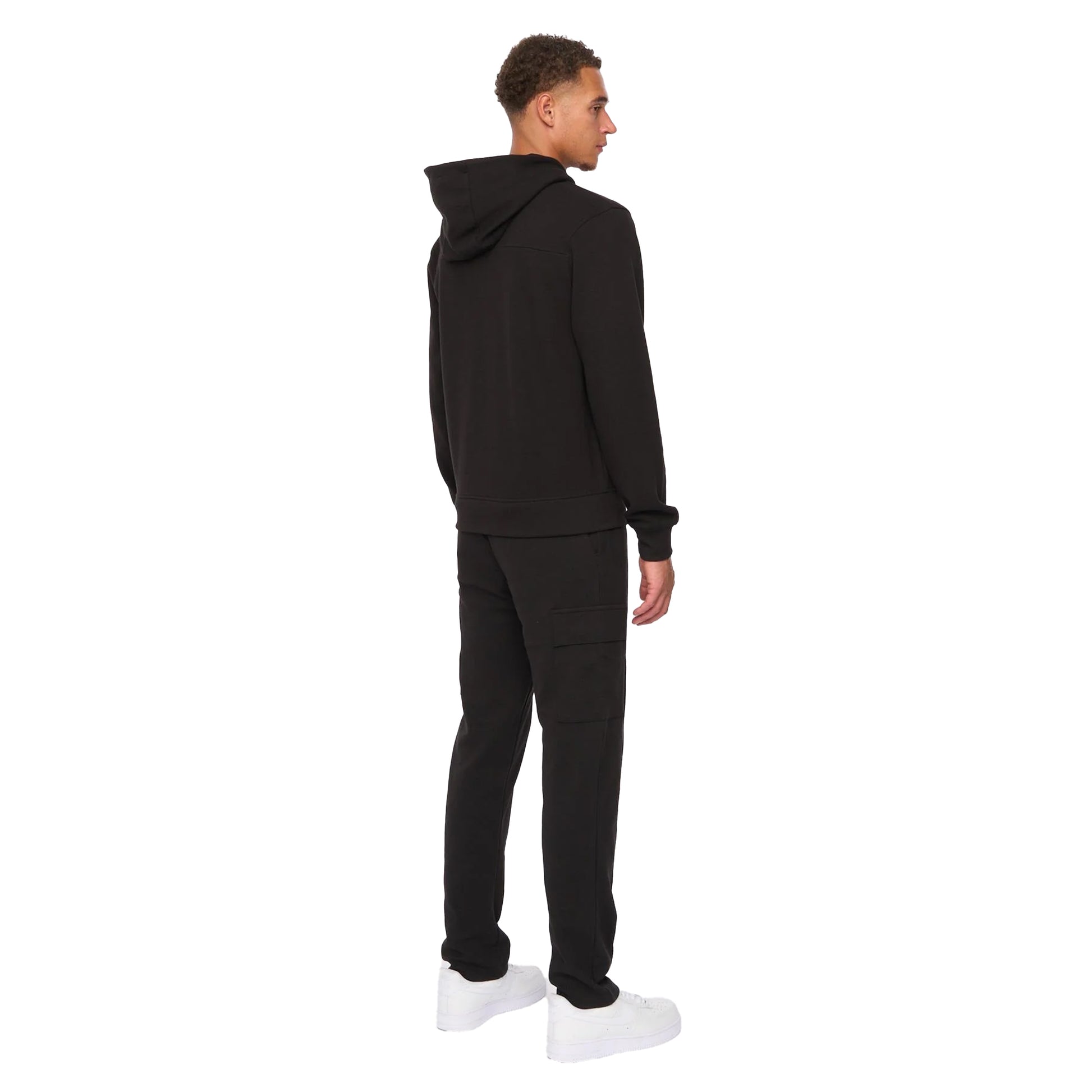 Black - Back - Duck and Cover Mens Optimus Full Zip Hoodie