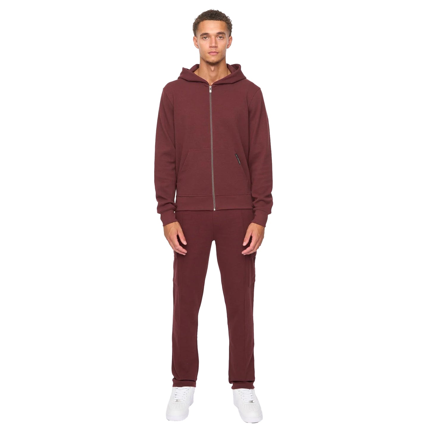Wine - Lifestyle - Duck and Cover Mens Optimus Full Zip Hoodie