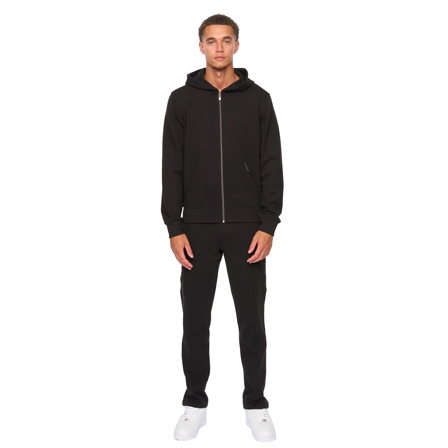 Black - Lifestyle - Duck and Cover Mens Optimus Full Zip Hoodie