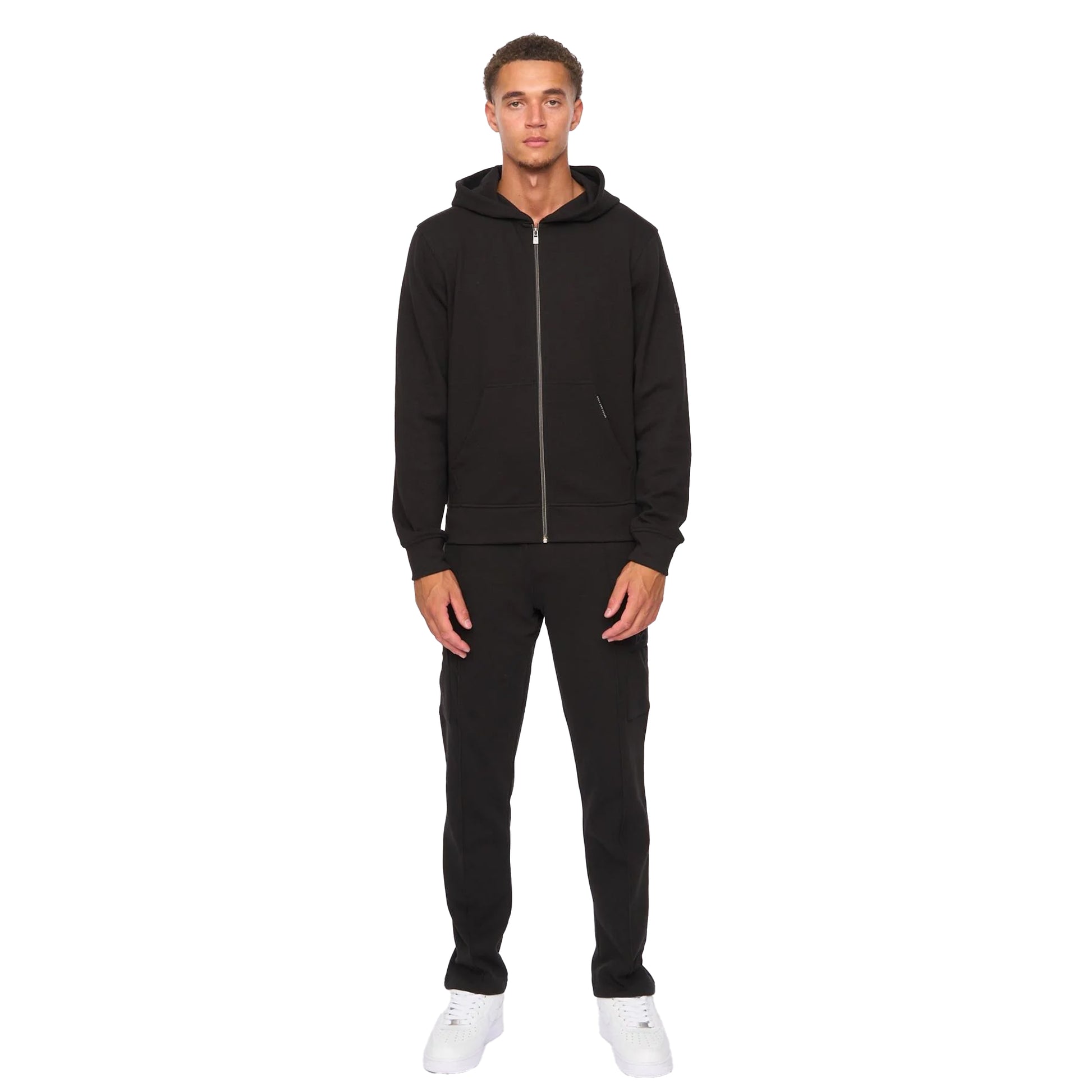 Black - Lifestyle - Duck and Cover Mens Optimus Full Zip Hoodie