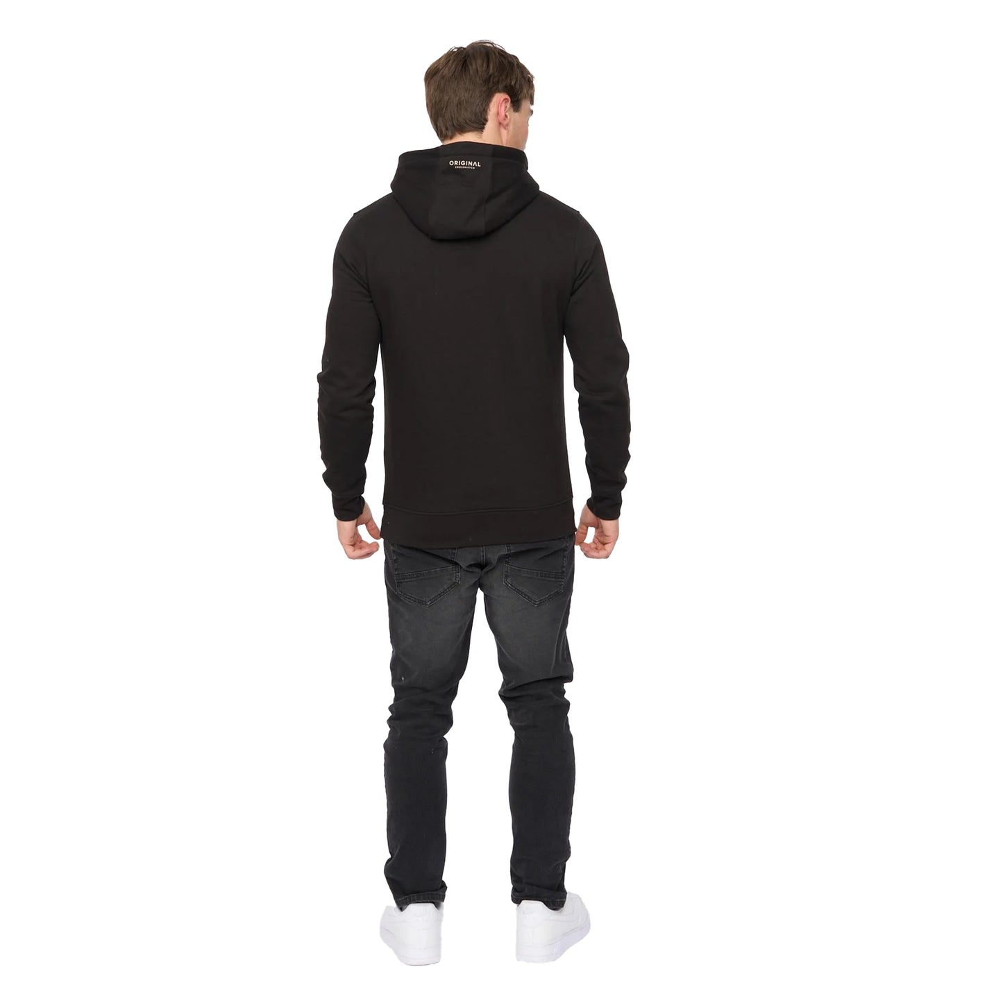 Black - Back - Crosshatch Mens Jamolat Hoodie