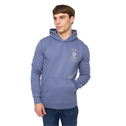 Denim Blue - Front - Crosshatch Mens Jamolat Hoodie