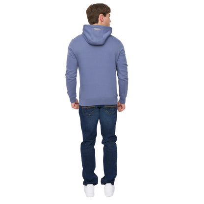Denim Blue - Back - Crosshatch Mens Jamolat Hoodie