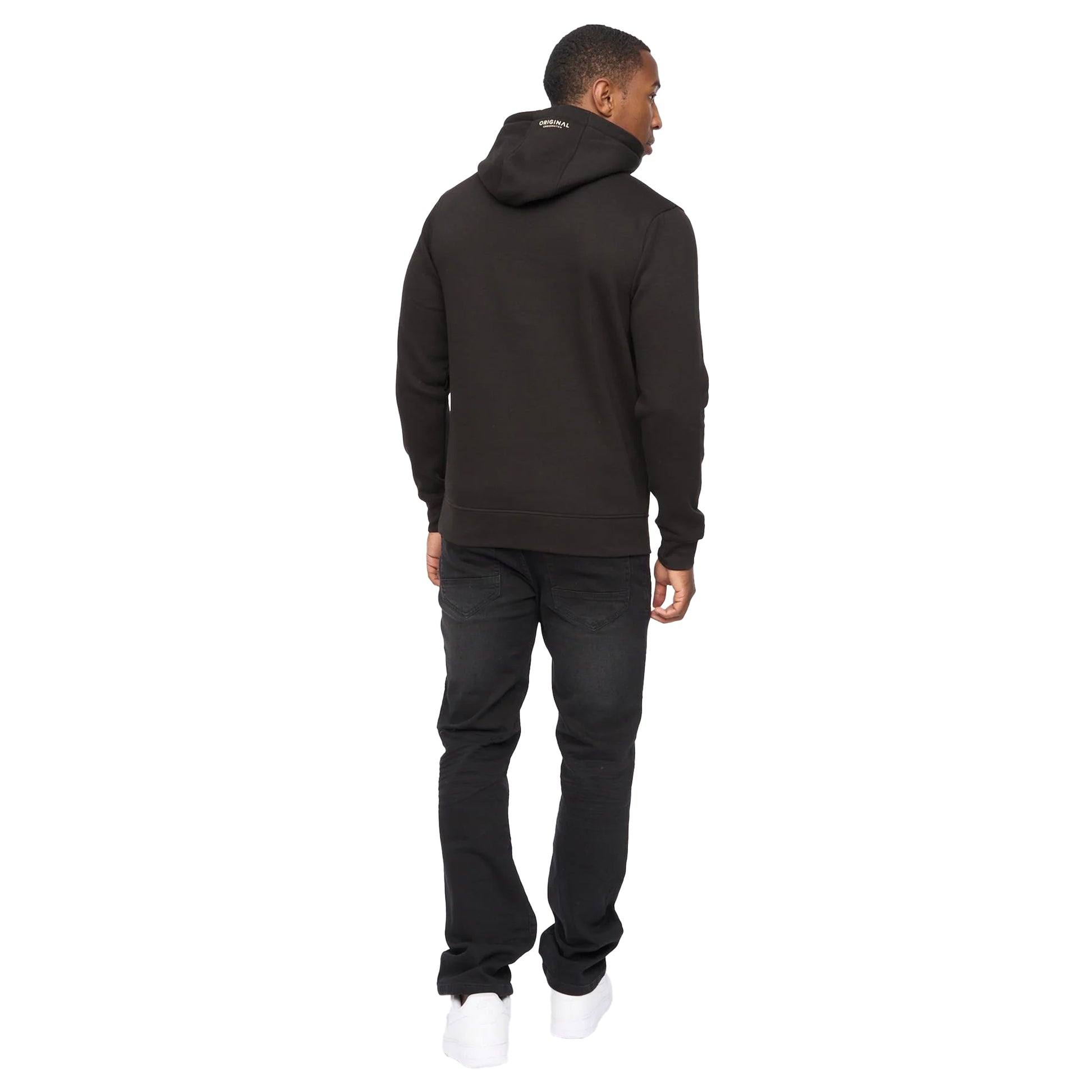 Black - Back - Crosshatch Mens Jampstead Hoodie