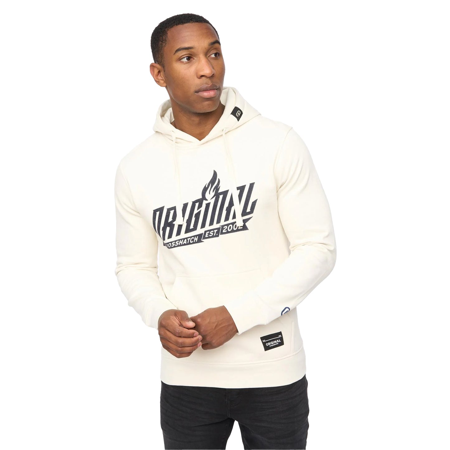 Light Stone - Side - Crosshatch Mens Jampstead Hoodie