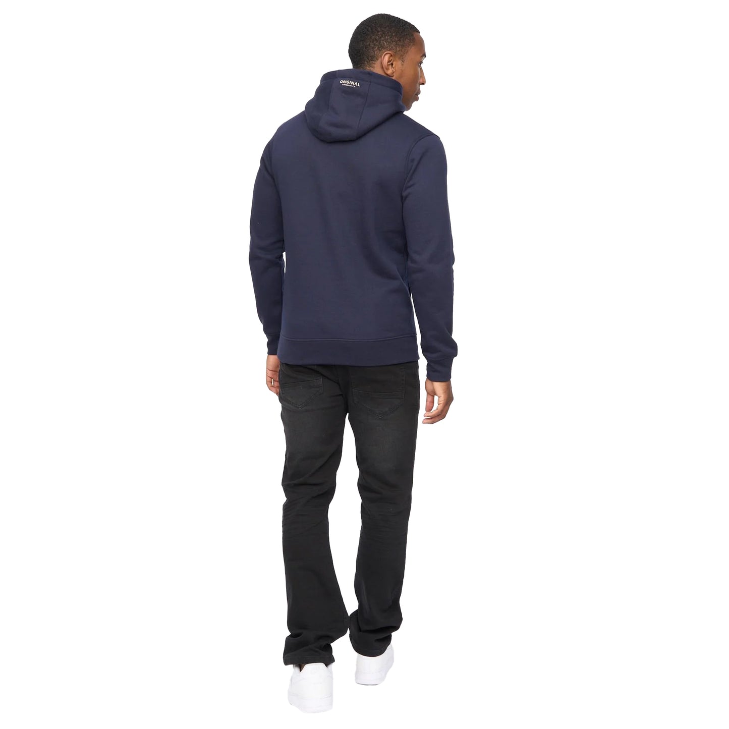 Navy - Back - Crosshatch Mens Jampstead Hoodie