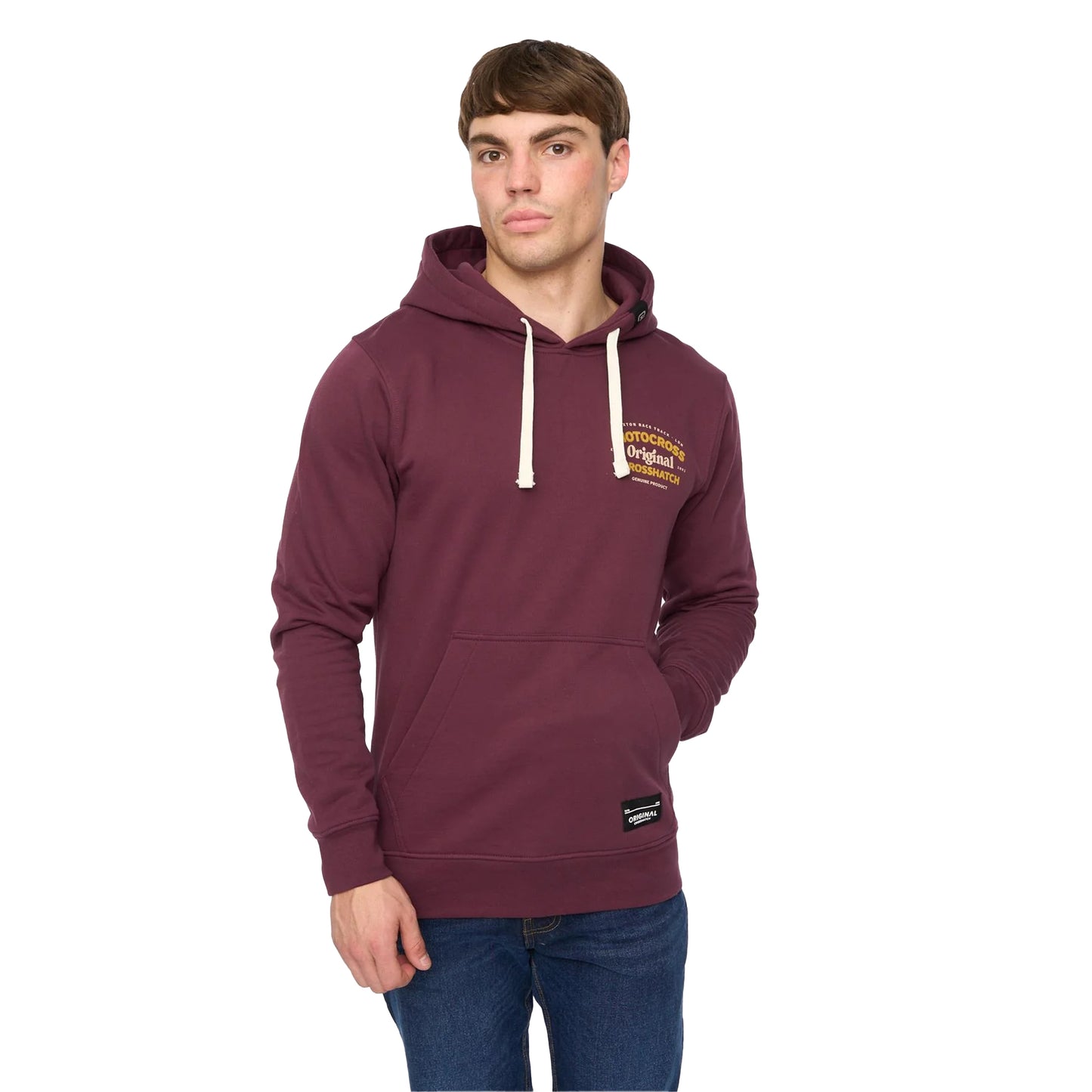 Wine - Front - Crosshatch Mens Motocross Hoodie