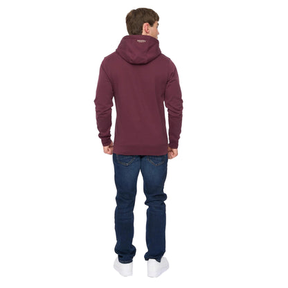 Wine - Back - Crosshatch Mens Motocross Hoodie