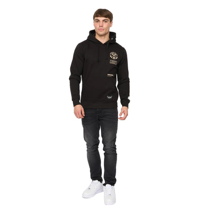 Black - Lifestyle - Crosshatch Mens Moules Hoodie