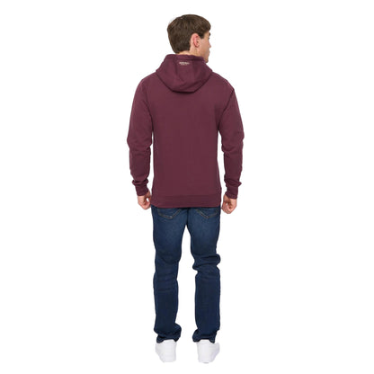 Wine - Back - Crosshatch Mens Moules Hoodie