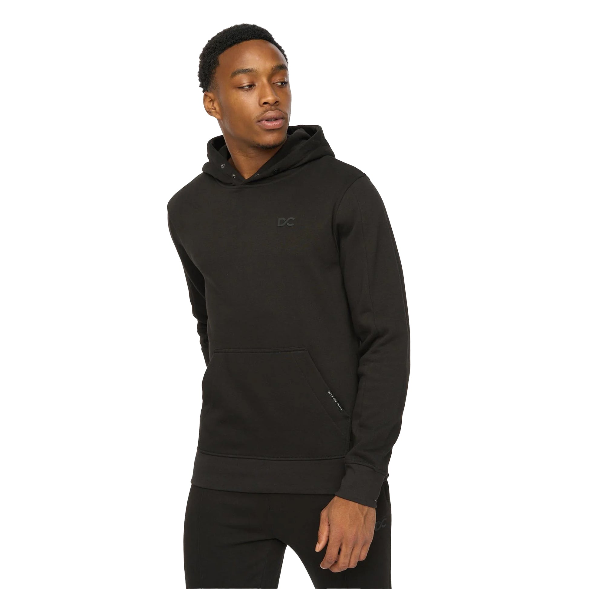 Black - Side - Duck and Cover Mens Chattamere Hoodie
