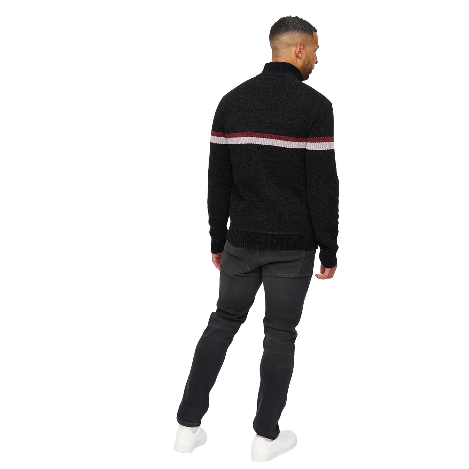 Black - Back - Bewley & Ritch Mens Stampton Chenille Jumper