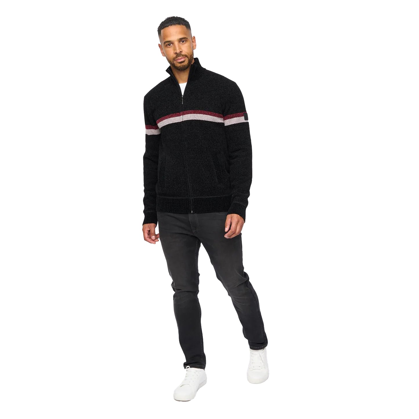Black - Lifestyle - Bewley & Ritch Mens Stampton Chenille Jumper