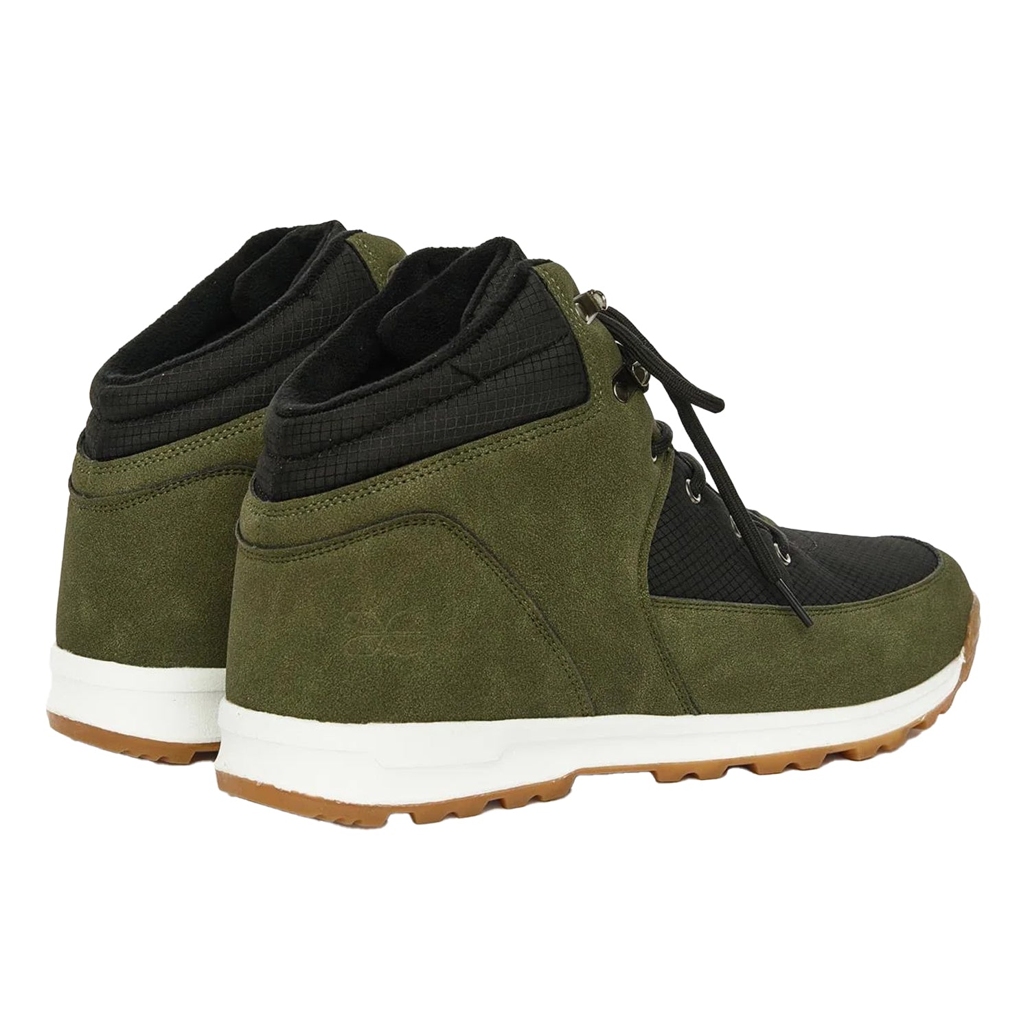 Olive-Black - Back - Crosshatch Mens Fordbliss Ankle Boots
