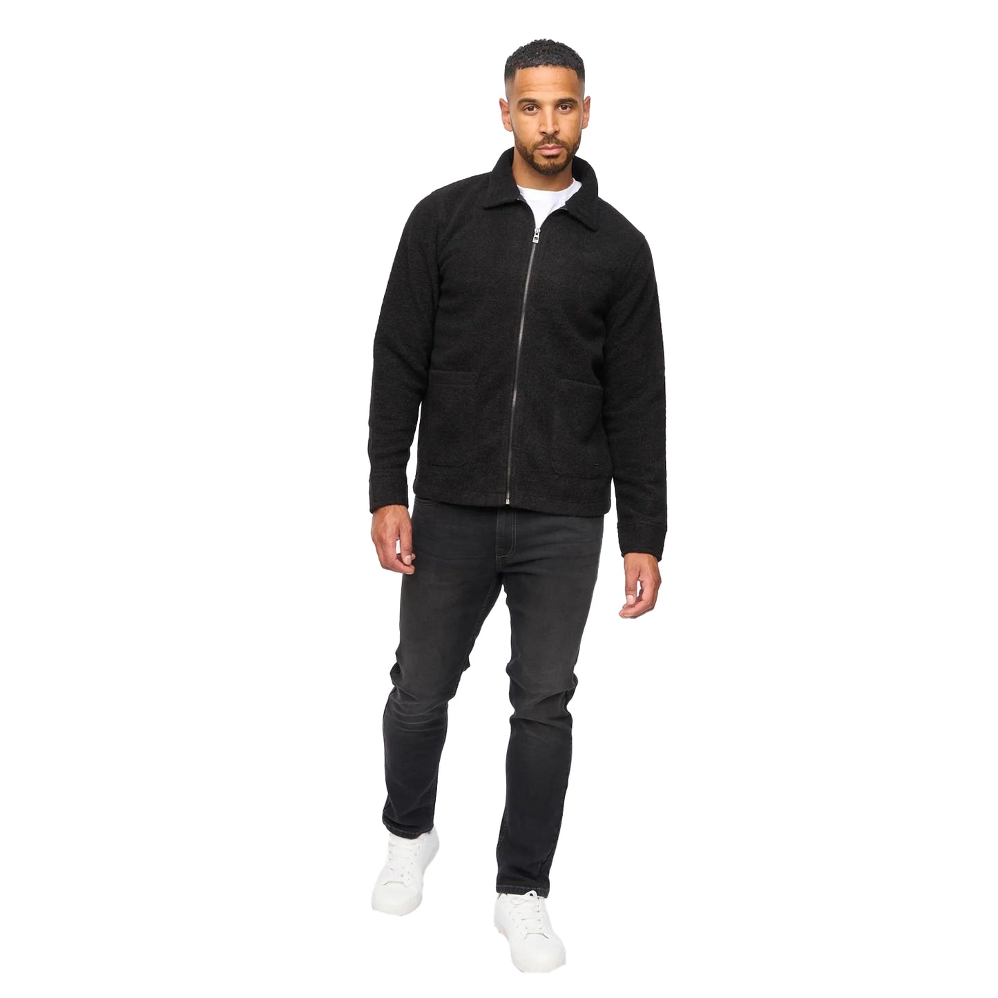Black - Side - Bewley & Ritch Mens Mayford Overshirt