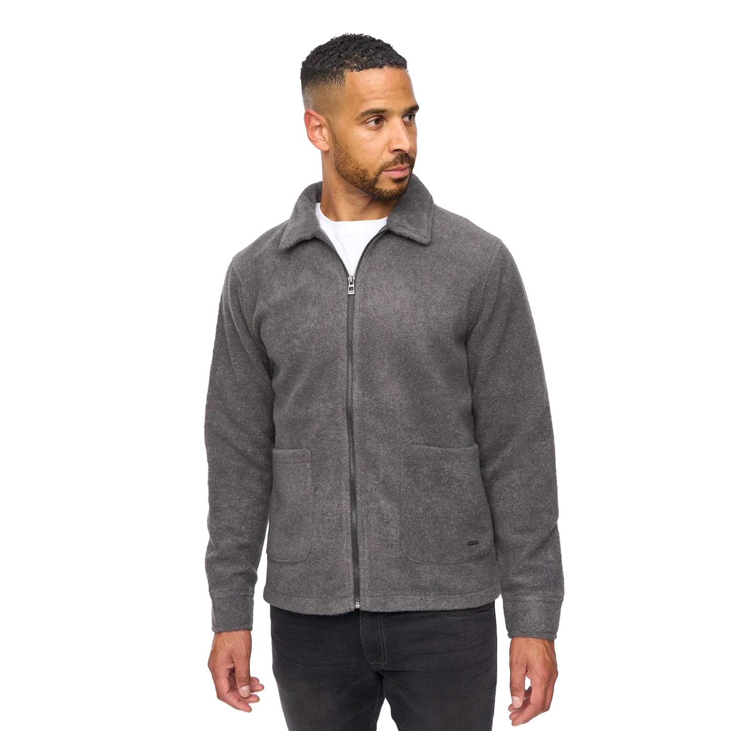 Charcoal - Front - Bewley & Ritch Mens Mayford Overshirt