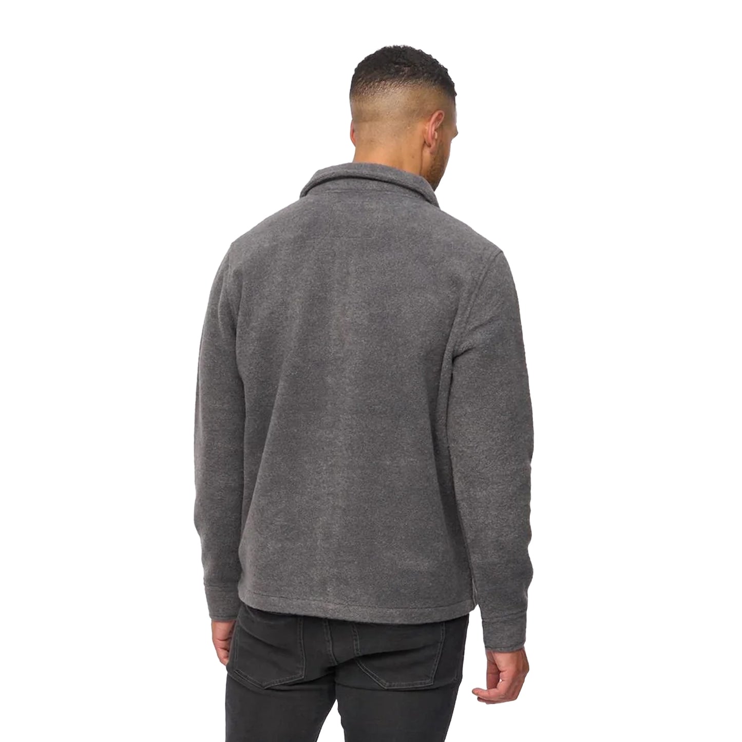 Charcoal - Back - Bewley & Ritch Mens Mayford Overshirt