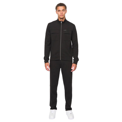 Black - Front - Duck and Cover Mens Tames Full Zip Hoodie And Joggers Set
