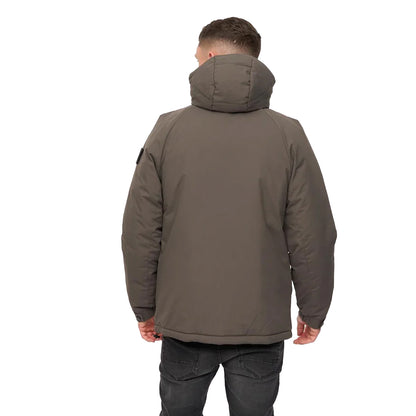 Olive - Back - Crosshatch Mens Rendors Jacket