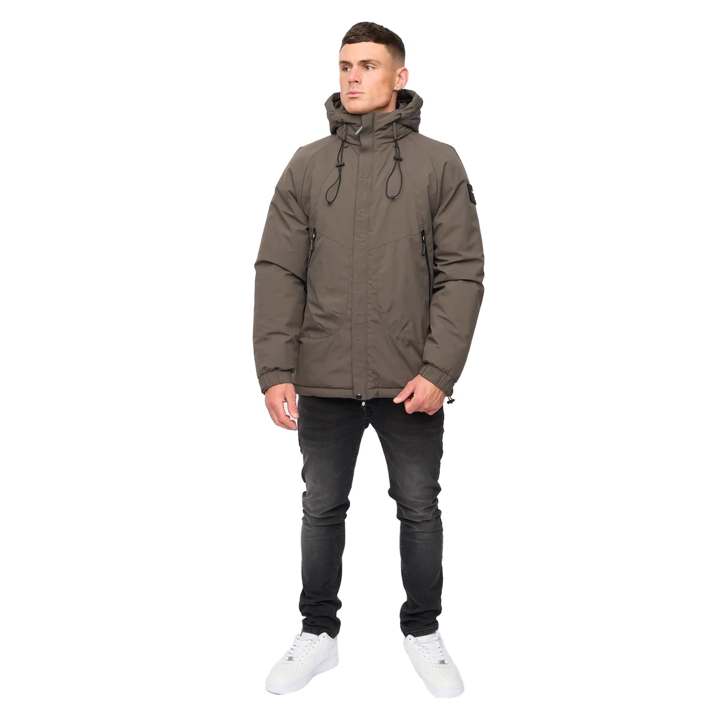 Olive - Side - Crosshatch Mens Rendors Jacket