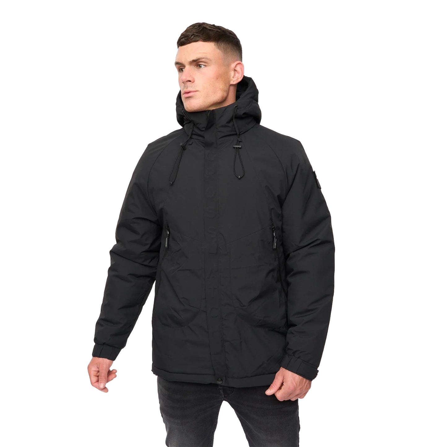 Black - Front - Crosshatch Mens Rendors Jacket