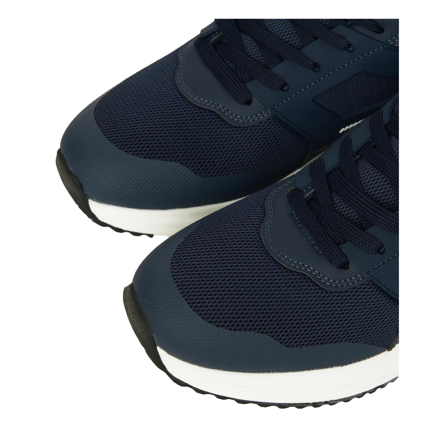 Navy-White - Lifestyle - Crosshatch Mens Holywell Flyknit Trainers