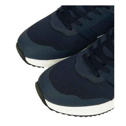 Navy-White - Lifestyle - Crosshatch Mens Holywell Flyknit Trainers