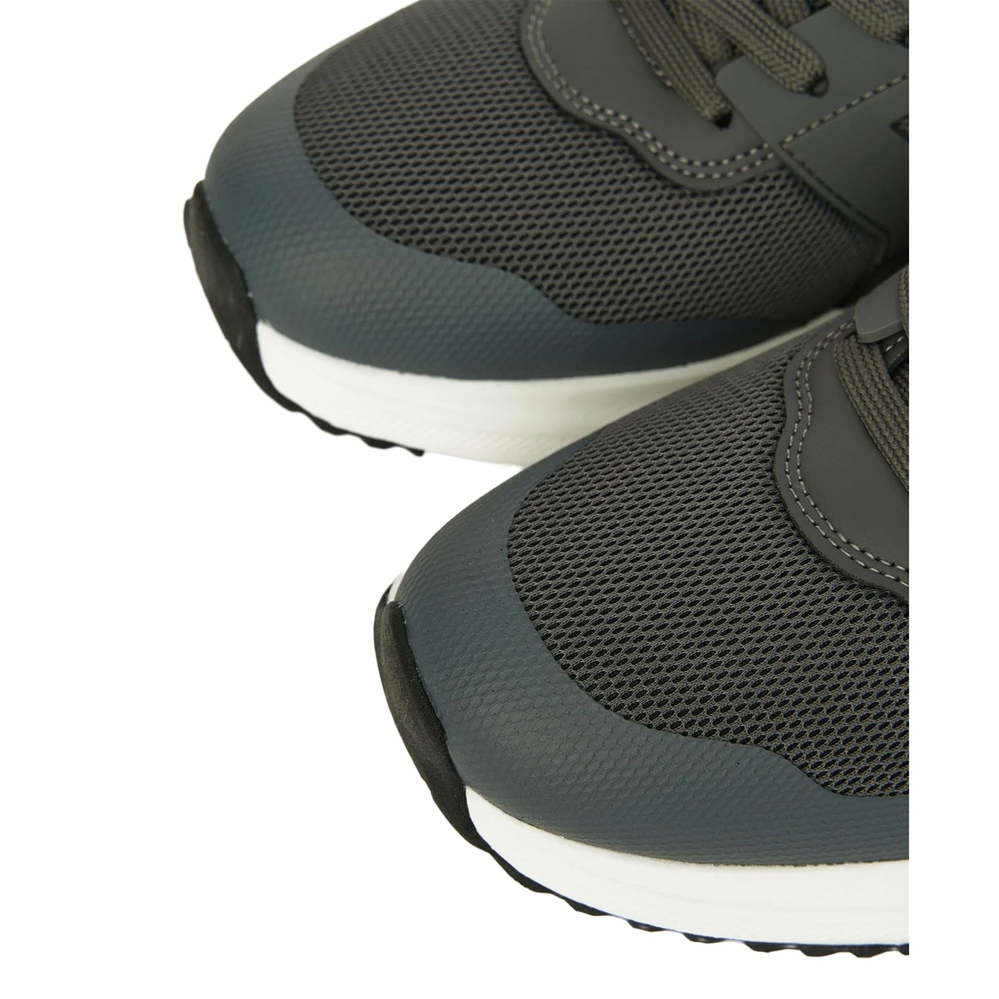 Grey-White - Side - Crosshatch Mens Holywell Flyknit Trainers